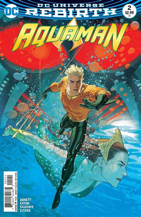 Aquaman 2 B Dc 2016 Vf Nm Rebirth Joshua Middleton Variant Mera The Dr