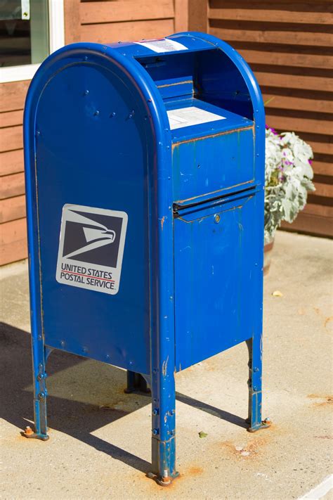 Blue Us Mailbox Free Stock Photo Public Domain Pictures