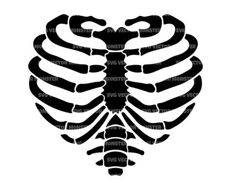 Skeleton Rib Cage Stencil