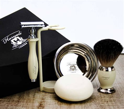 Complete Classic Mens Shaving Set With Black Badger Hair Etsy