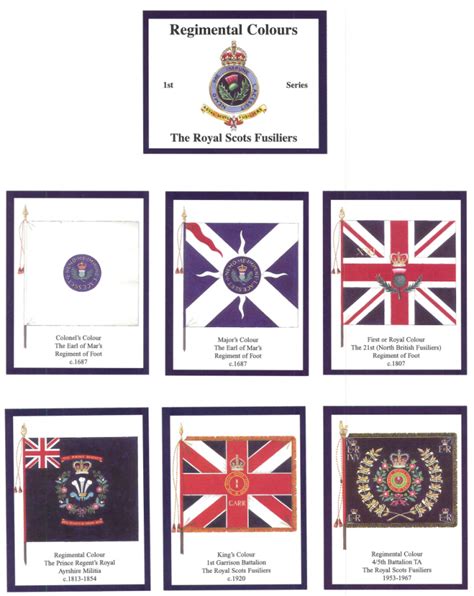The Royal Scots Fusiliers 2nd Series Regimental Colours Trade Card