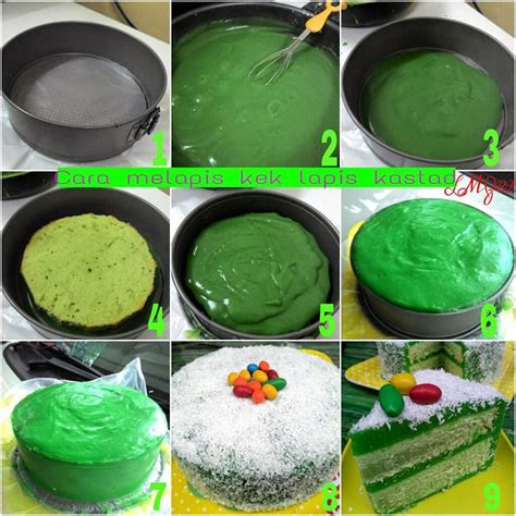 Can be poured on the potatoes until full of containers. Cara melapis untuk 2 layer - PANDAN LAYER CAKE ~ MaSZiE