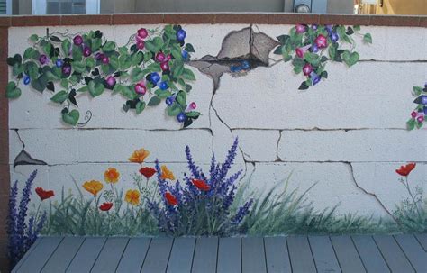 Outdoor Garden Wall Murals Ideas Gardening Design