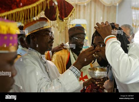 Rastafarian People In A Ceremony At The Ethiopian Orthodox Church