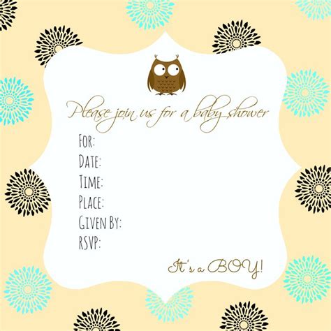 Free Printable Owl Baby Shower Invitations Dolanpedia