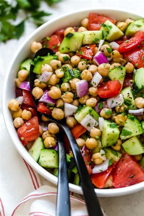 Chickpea Salad With Cucumbers And Tomatoes Skinnytaste