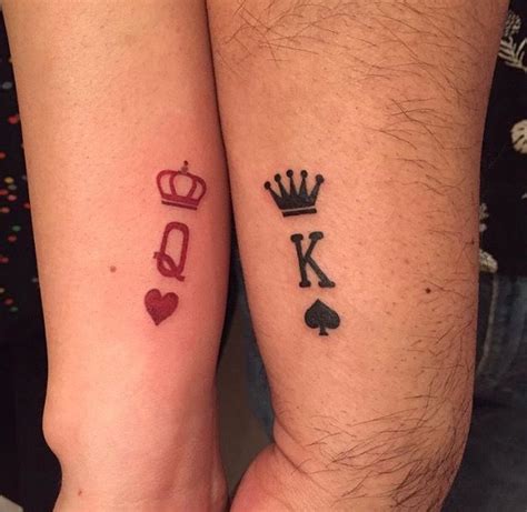 queen and king 🦁💎👑 romantic tattoo pair tattoos creative tattoos