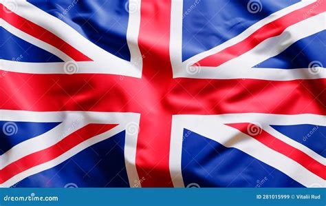 Great Britain Flag With Folds Stock Illustration Illustration Of Wind