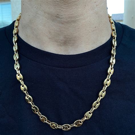 10mm Gucci Style Link Chain Necklace Stainless Steel Etsy