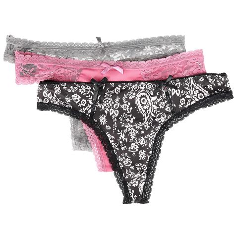Rene Rofe Womens Thong Underwear 3 Pair Pack Walmart Canada