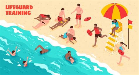 Download Lifeguard Training Horizontal Showing Watching People Who Swim