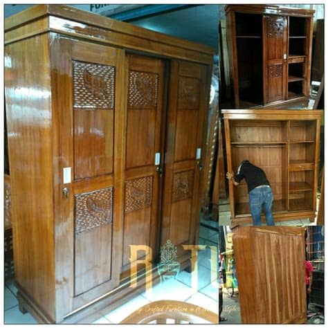 Berdasarkan jenis lemari maka dibedakan menjadi lemari pakaian 1 pintu, lemari pakaian 2 pintu, lemari pakaian 3 pintu, lemari pakaian 4 pintu. Jual Lemari Pakaian Sliding Jati 3 Pintu Monimalis di ...