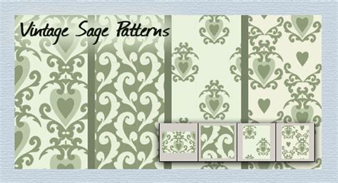 Vintage Sage Patterns By Melemel On Deviantart