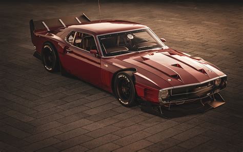 1969 Shelby Mustang Gt500 Imagined As Mid Engined Low Race Car