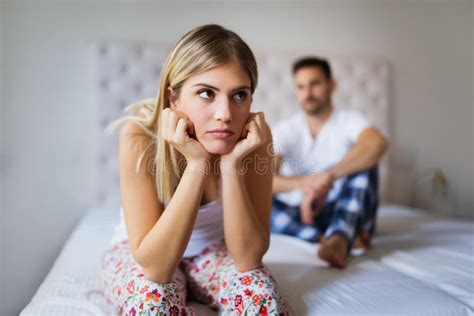 Young Unhappy Couple Having Problems In Relationship Stock Image Image Of Impotence Depressed