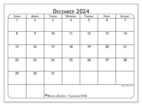 Calendar December 2024 Simplicity Ss Michel Zbinden Au