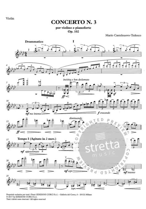 Concerto N3 From Mario Castelnuovo Tedesco Buy Now In The Stretta Sheet Music Shop