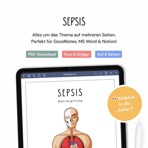 Sepsis Blood Poisoning Learning Sheets Learning Sheets And Etsy