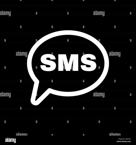 The Sms Icon Text Message Symbol Flat Vector Illustration Stock
