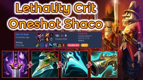Lethality Oneshot Shaco S13 Ranked League Of Legends Full Gameplay Infernal Shaco Youtube