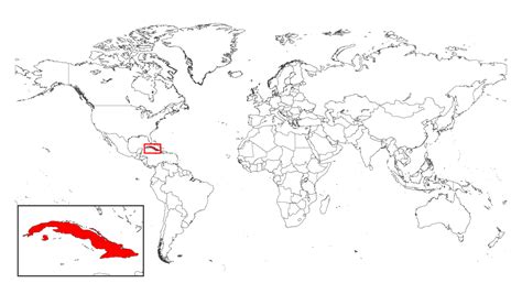 Cuba On The World Map Blank Maps Repo