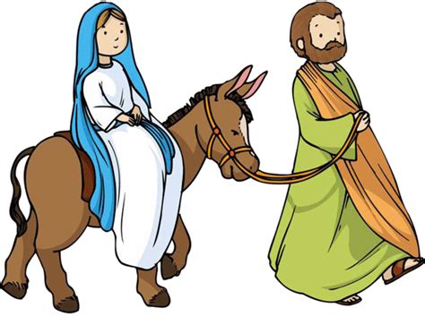 Maria Josef Og Jesus 2 På Rejse Og Ophold I Bethlehem Thema