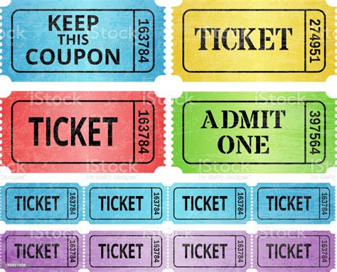 Ticket Stub And Raffle Tickets Royalty Free Vector Graphic ...