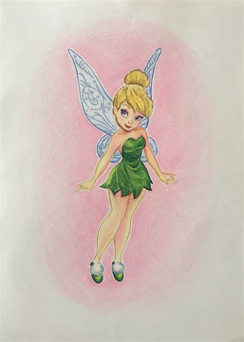 Tinkerbell Drawing Cute Disney Fairy Fairies Tinkerbell Drawing
