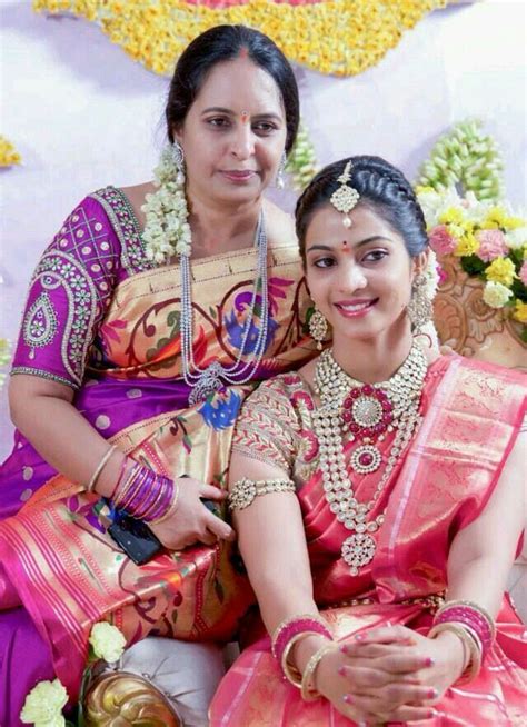 Bride And Mom Saree Indian Bridal Wear Indian Bridal Fashion Wedding Blouse Designs