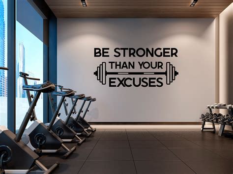 Gym Fitness Wall Decal Be Stronger Then Your Excuses Etsy Singapore