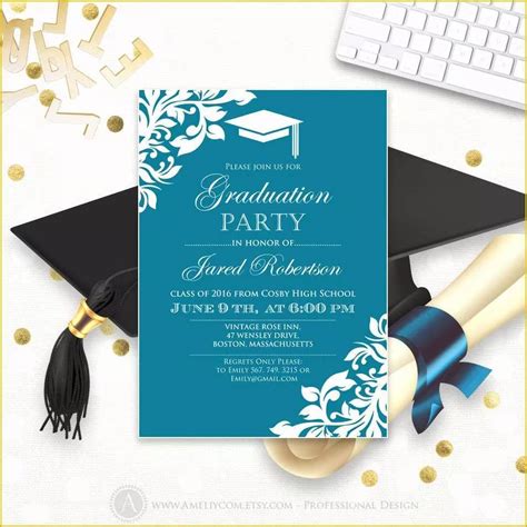 College Graduation Party Invitations Templates Free Of High School