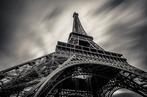 Wallpaper City Longexposure Bw Paris Tower Architecture Nikon