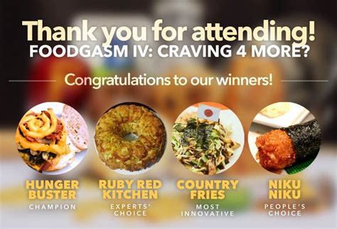 Foodgasm 4 Climax The Foodgasm 4 Craving 4 More Winners Geoffreview