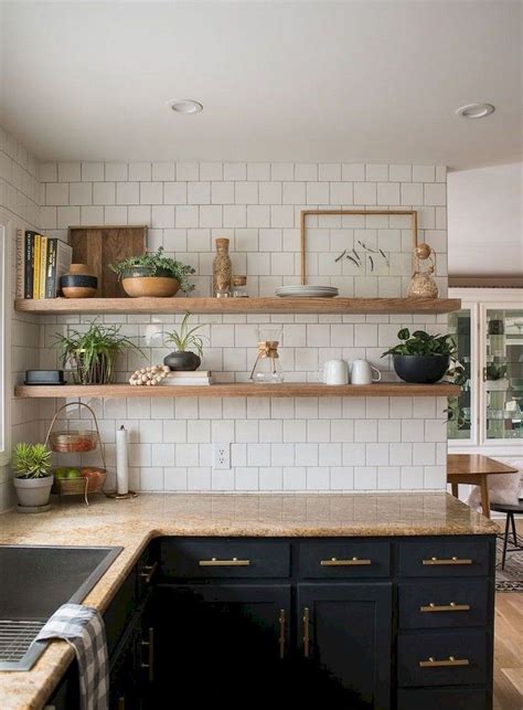 37 Inspiring Diy Small Kitchen Open Shelves Decor Ideas Budget
