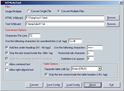 Htmlastext Convert Html To Text Freeware