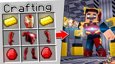 Minecraft How To Craft Iron Mans Suit Youtube