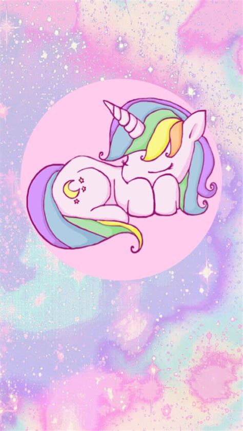 Download Kawaii Galaxy Rainbow Unicorn Wallpaper