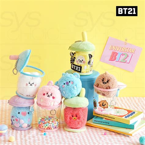 Bts Bt21 Official Authentic Goods Boucle Bubble Tea Doll Shopee