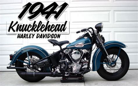 1941 Harley Davidson Knucklehead Vintage Harley Davidson Motorcycles