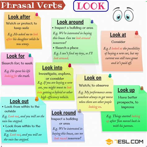 Phrasal Verbs With Look Phrasal Verb English Phrases Learn English