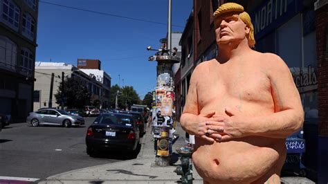 PHOTOS Naked Donald Trump Statues Turn Heads In Seattle Other U S