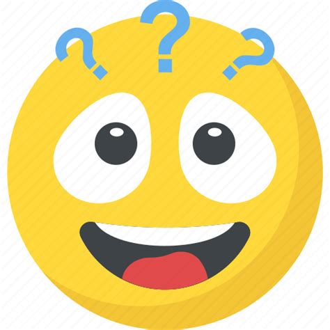 Confused Emoji Pondering Question Marks Smiley Icon Download On