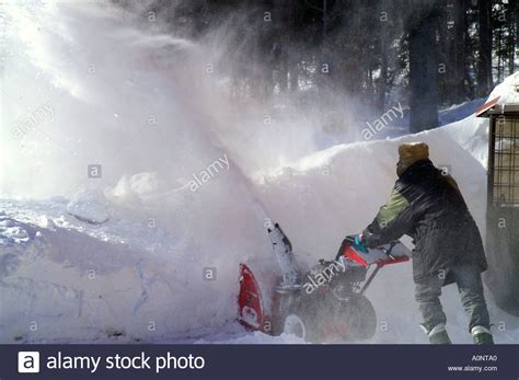 Man Ploughing Snow In Ski Hi Res Stock Photography And Images Alamy