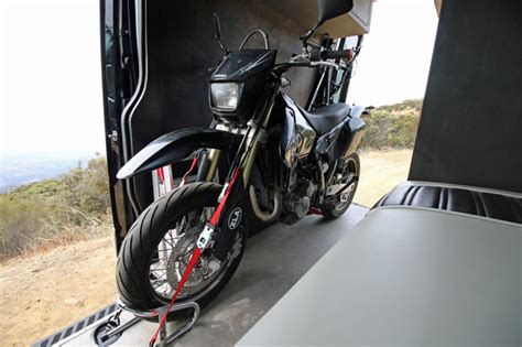 Mercedes Sprinter Van Converted Into Camper With Motorcycle Inside