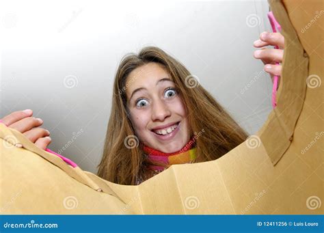 Surprise Stock Photo Image Of Grinning Holiday T 12411256