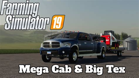 Fs19 Mod Spotlight 141 Mega Cab And Big Tex Youtube
