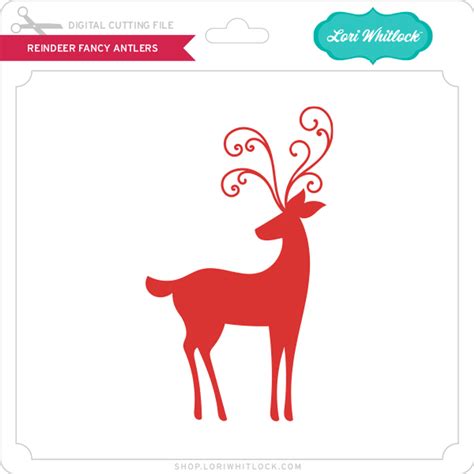 Reindeer Fancy Antlers Lori Whitlocks Svg Shop