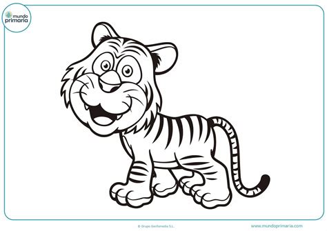 Dibujos de Tigres para Colorear Fáciles de Imprimir