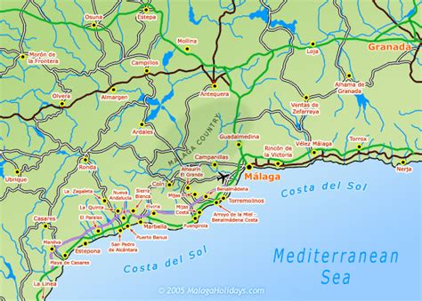 Costa Del Sol Spain Map Imsa Kolese