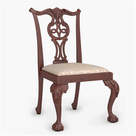 Chippendale Dining Chair 01 3d Model 59 Max Obj Free3d